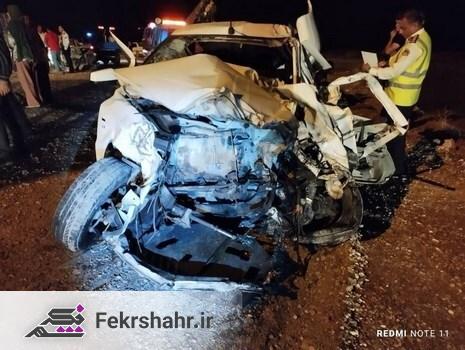 تصادف زنجیره ای چندین خودرو در محور برازجان - شیراز + تصاویر